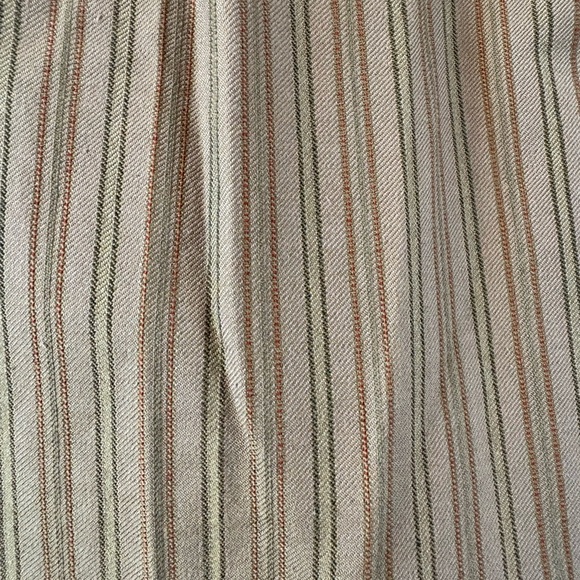 Romeo Gigli cotton pleated trousers Women's brown striped - Picture 3 of 11